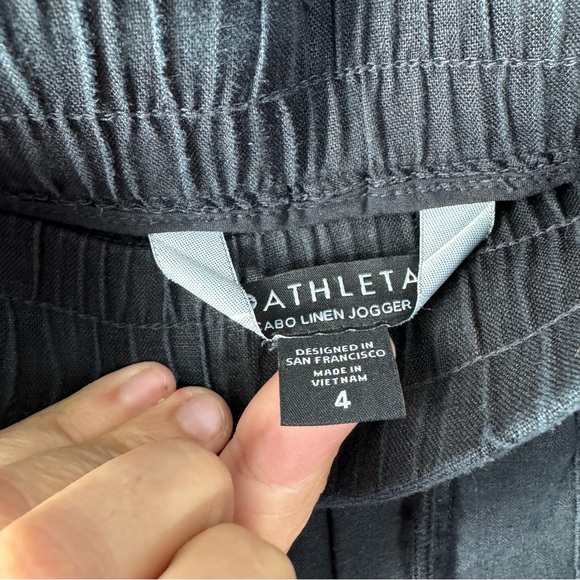 Athleta black Cabo linen jogger size 2 - Picture 4 of 6